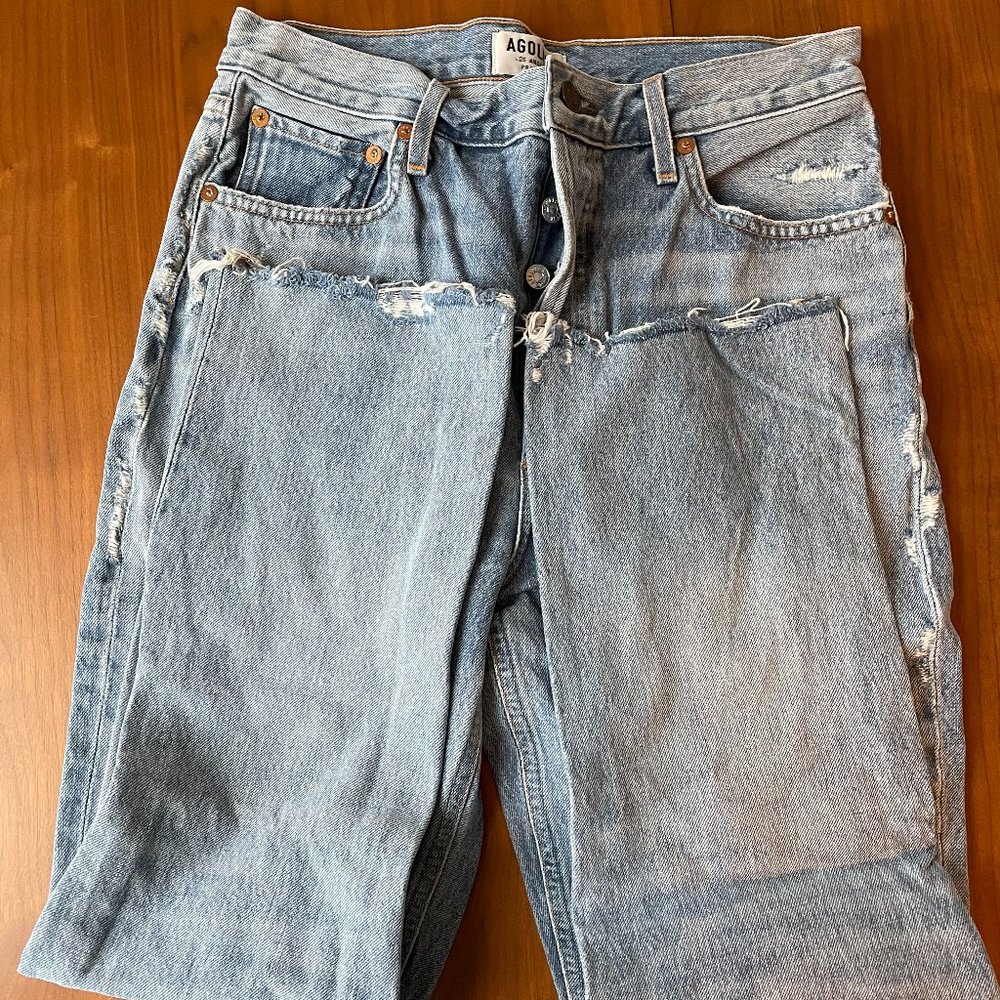 Agolde - Riley High Rise Straight Crop Jeans